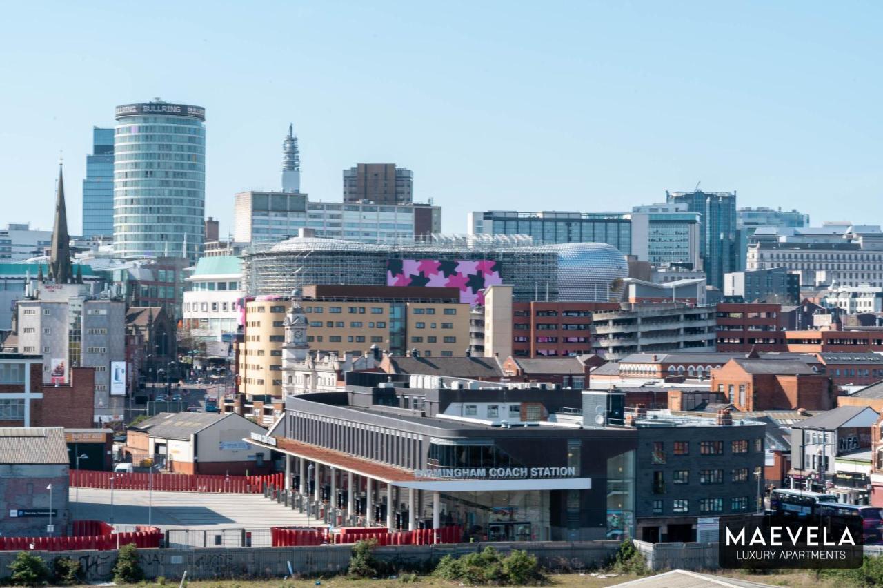 Maevela Apartments - Luxury Top Floor Penthouse - With Parking - 2 Bedroom New Build Apartment ✪ City Centre, Digbeth ✓ With Huge Patio Sliding Doors - City View - Rooftop Terrace - Ps4 & Smart Tv'S バーミンガム エクステリア 写真
