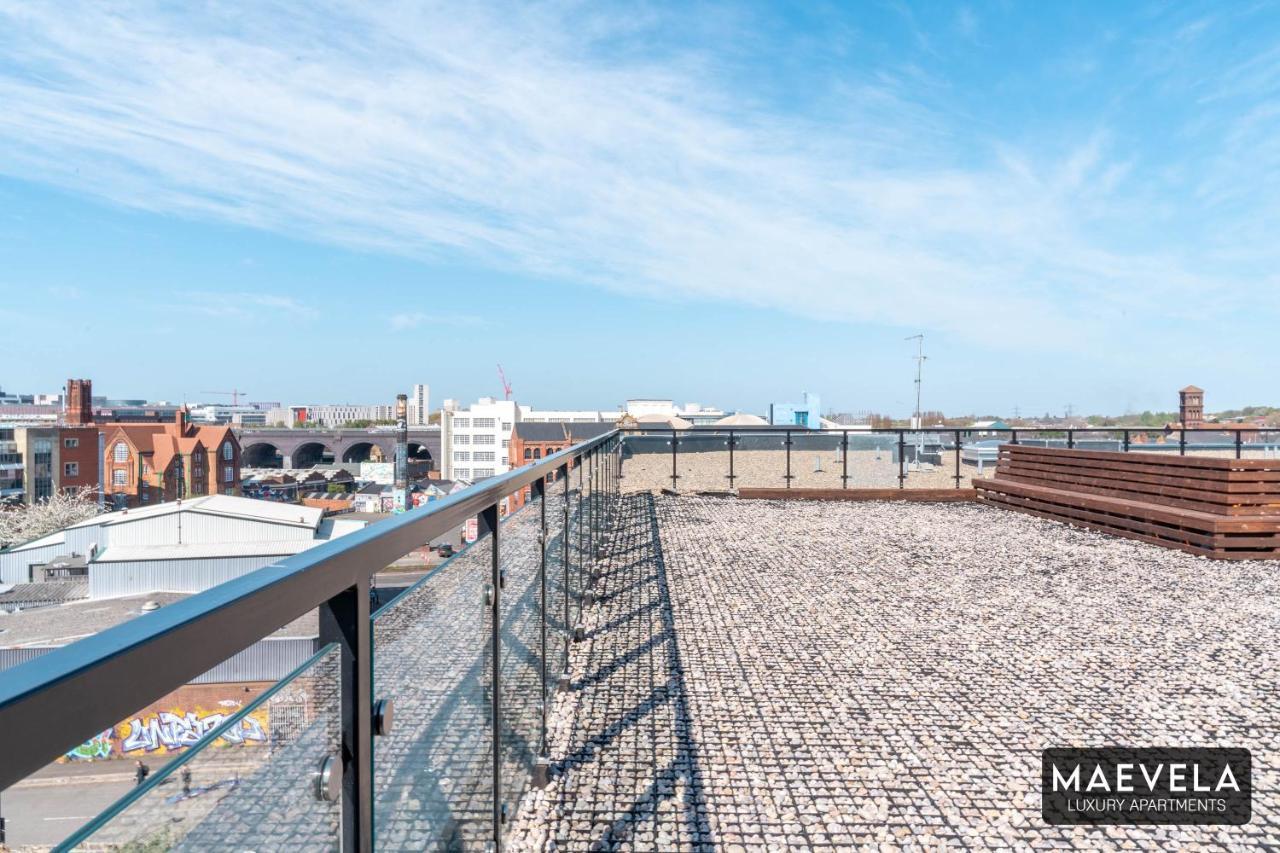 Maevela Apartments - Luxury Top Floor Penthouse - With Parking - 2 Bedroom New Build Apartment ✪ City Centre, Digbeth ✓ With Huge Patio Sliding Doors - City View - Rooftop Terrace - Ps4 & Smart Tv'S バーミンガム エクステリア 写真